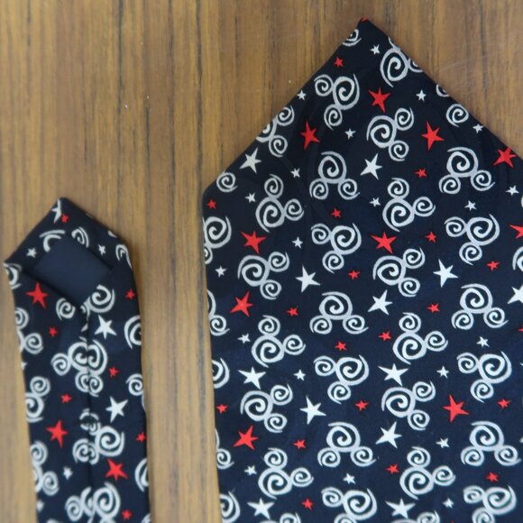Disney Store Red, White, and Blue Mickey Mouse 100 Percent Silk Tie - Picture 3 of 6